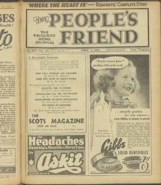 cover page of People's Friend published on April 1, 1939