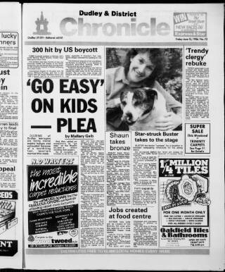 cover page of Dudley & District Chronicle published on June 13, 1986