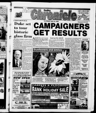 cover page of Dudley & District Chronicle published on May 22, 2003
