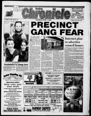 cover page of Dudley & District Chronicle published on April 1, 2004