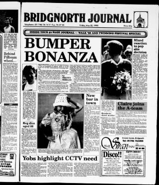 cover page of Bridgnorth Journal published on May 22, 1998