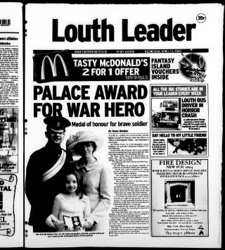cover page of Louth Leader published on April 14, 2004