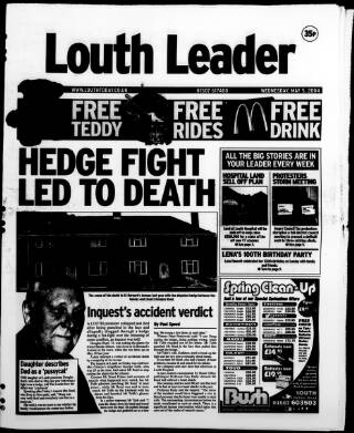 cover page of Louth Leader published on May 5, 2004