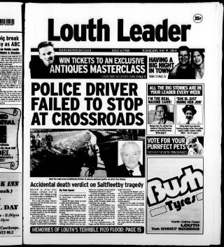 cover page of Louth Leader published on May 19, 2004