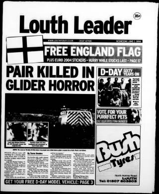 cover page of Louth Leader published on June 2, 2004