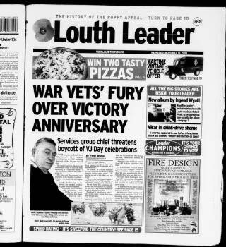 cover page of Louth Leader published on November 10, 2004