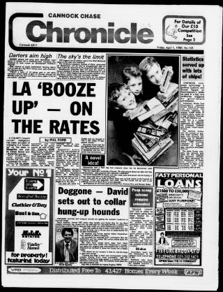 cover page of Cannock Chase Chronicle published on April 1, 1988