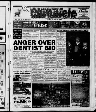 cover page of Cannock Chase Chronicle published on May 22, 2003