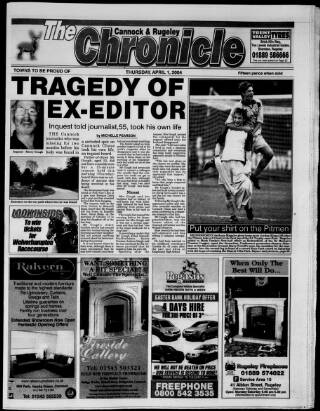 cover page of Cannock Chase Chronicle published on April 1, 2004