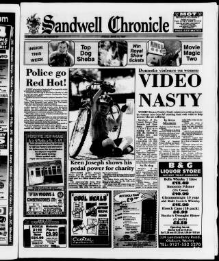 cover page of Sandwell Chronicle published on June 13, 1997