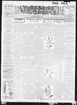 cover page of Yorkshire Sports published on August 5, 1911