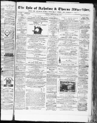 cover page of Isle of Axholme & Thorne Advertiser published on November 2, 1877