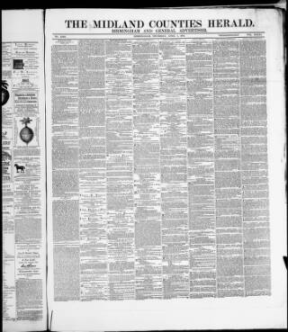 cover page of Midland Counties Herald published on April 1, 1875