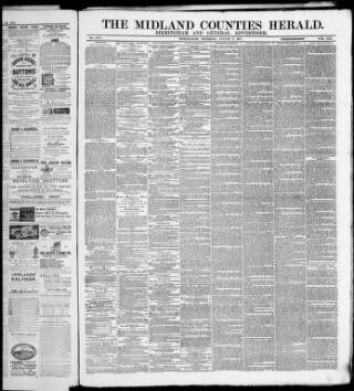 cover page of Midland Counties Herald published on August 2, 1877