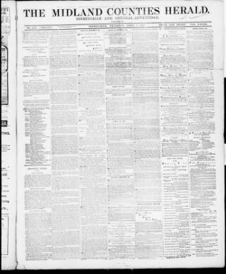 cover page of Midland Counties Herald published on April 1, 1909