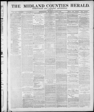 cover page of Midland Counties Herald, Birmingham and General Advertiser published on June 3, 1909