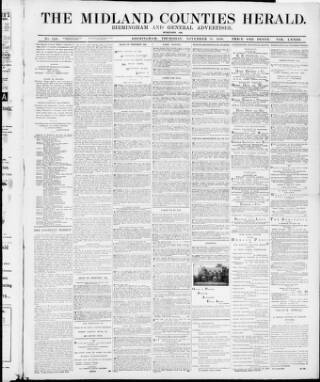 cover page of Midland Counties Herald published on November 11, 1909