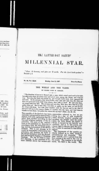 cover page of Latter-Day Saints' Millennial Star published on June 13, 1887