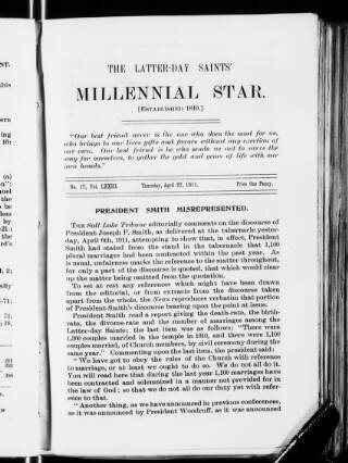 cover page of Latter-Day Saints' Millennial Star published on April 27, 1918