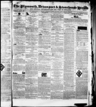 cover page of Plymouth Herald and Devonshire Freeholder published on April 27, 1839