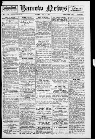 cover page of Barrow News published on June 13, 1931