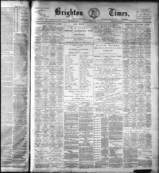 cover page of Brighton Times published on May 22, 1885