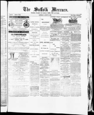 cover page of Suffolk Mercury published on August 2, 1873
