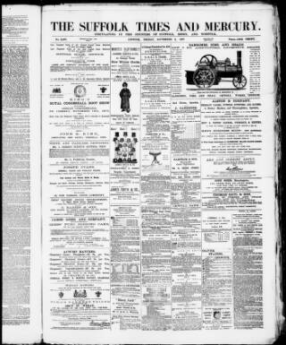 cover page of Suffolk Mercury published on November 2, 1877