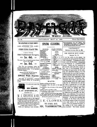 cover page of Daylight published on May 22, 1880