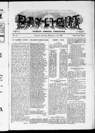 cover page of Daylight published on November 17, 1888