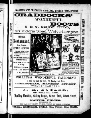 cover page of Magpie published on April 10, 1886