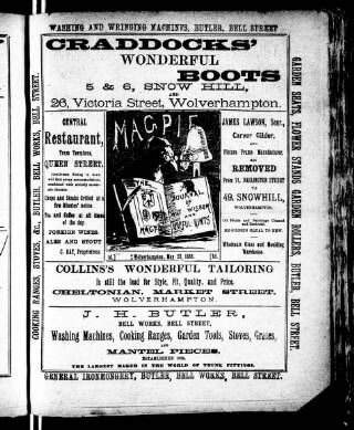 cover page of Magpie published on May 22, 1886
