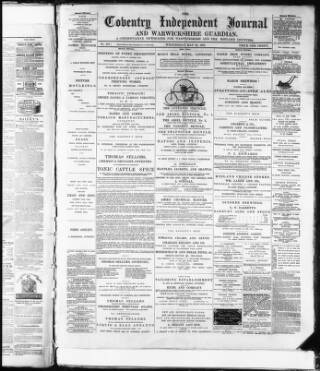 cover page of Coventry Independent published on May 22, 1878