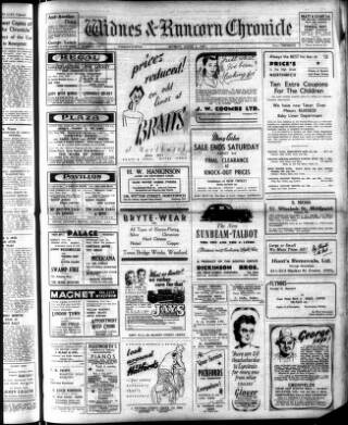 cover page of Widnes & Runcorn Chronicle published on August 2, 1947