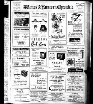 cover page of Widnes & Runcorn Chronicle published on May 22, 1954