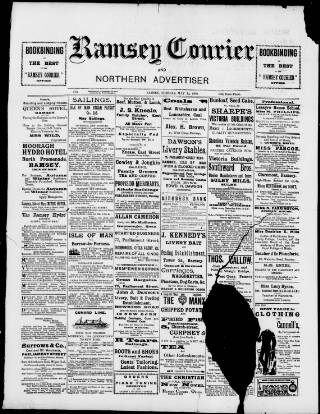 cover page of Isle of Man Courier published on May 22, 1900