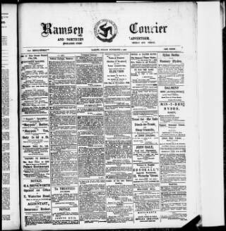 cover page of Isle of Man Courier published on November 2, 1906
