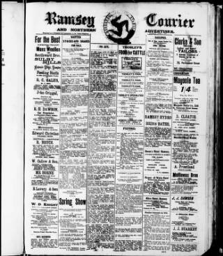 cover page of Isle of Man Courier published on April 1, 1913