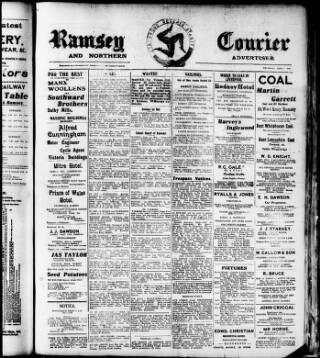 cover page of Isle of Man Courier published on April 1, 1915
