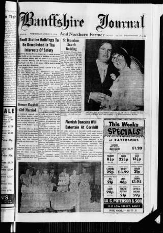 cover page of Banffshire Journal published on August 2, 1978