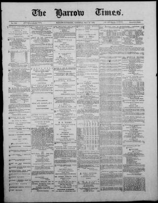 cover page of Barrow Times published on May 22, 1880