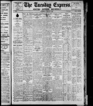 cover page of Tuesday Express published on May 22, 1928