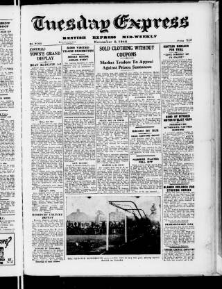 cover page of Tuesday Express published on November 2, 1948