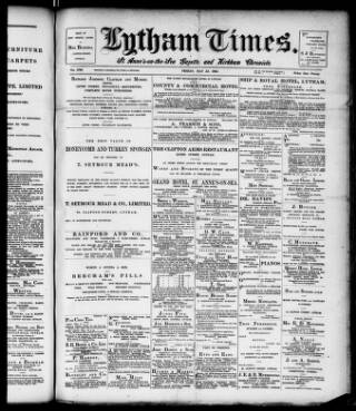 cover page of Lytham Times published on May 22, 1903