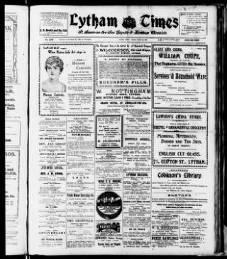 cover page of Lytham Times published on June 13, 1919
