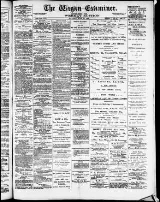 cover page of Wigan Examiner published on June 13, 1896