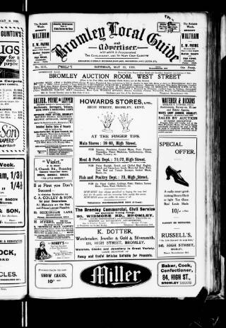cover page of Bromley Local Guide and Advertiser published on May 22, 1926