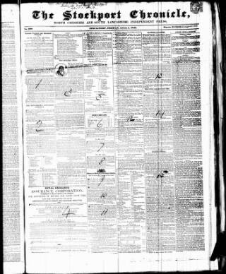 cover page of North Cheshire Reformer published on April 1, 1842