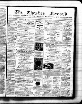 cover page of Chester Record published on May 22, 1858