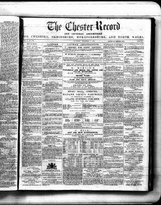 cover page of Chester Record published on November 2, 1861